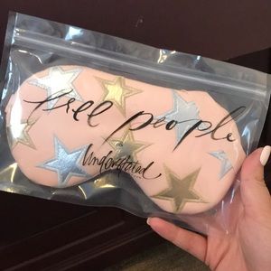 Free People pink leather eye mask